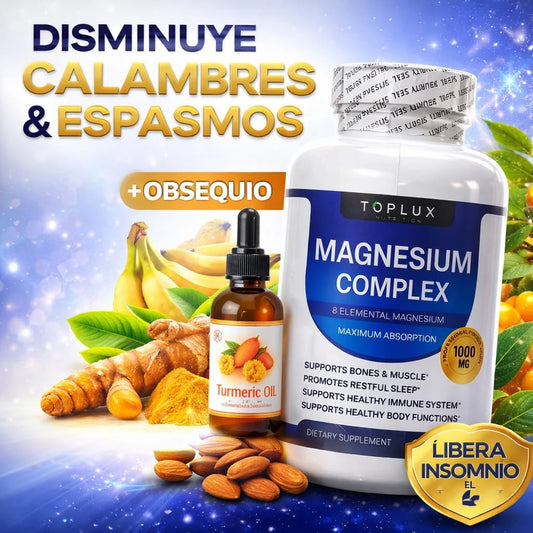 MAGNESIO COMPLEX + ACEITE CÚRCUMA OBSEQUIO